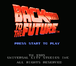 Back to the Future back cover for NES